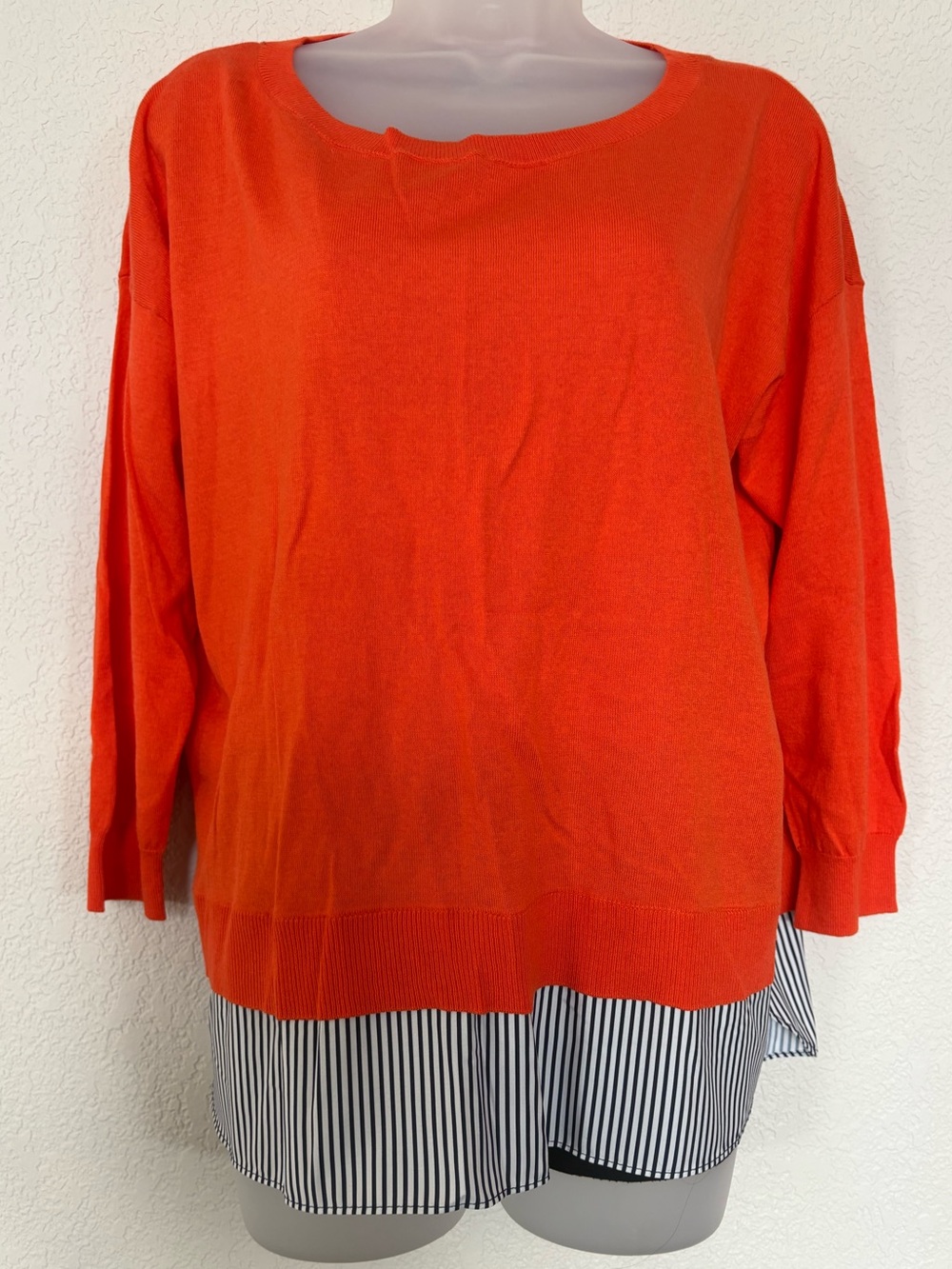 Ralph Lauren Bright Orange Scoop Neck Pullover